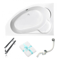 Elegancka Wanna Asymetryczna Cersanit Kaliope 170x110 Lewa z Akcesoriami Gratis