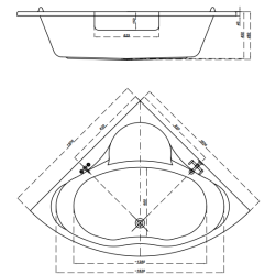 Cersanit Venus 150x150 – Ekskluzywna wanna symetryczna z zestawem, idealna do Twojej łazienki!