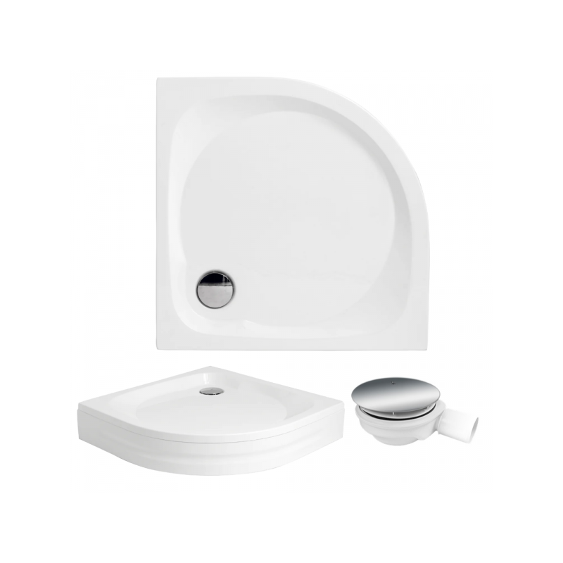 Elegancki Brodzik Półokrągły 80x80 NOWY STYL z Syfonem - Komfort i Styl w Twojej Łazience