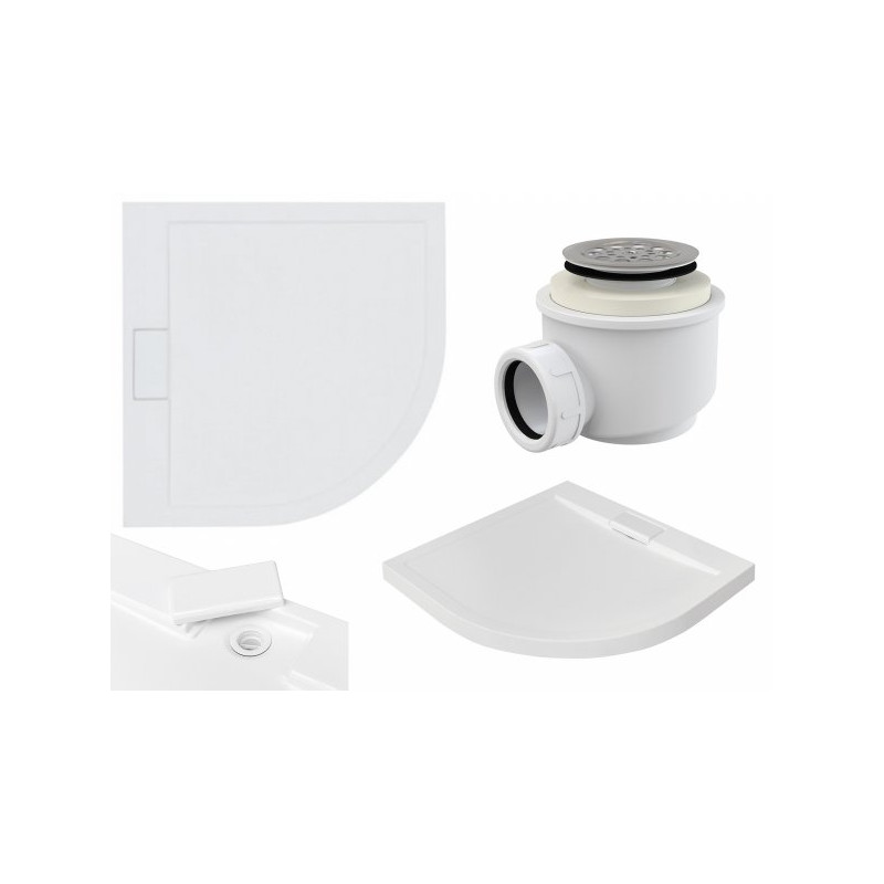 Elegancki Brodzik AXIM Ultraslim 90 - Półokrągły Sanitarny Komfort