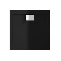 Elegancki Brodzik Vegar Czarny Połysk 80x80 ze Specjalną Powłoką Antybakteryjną