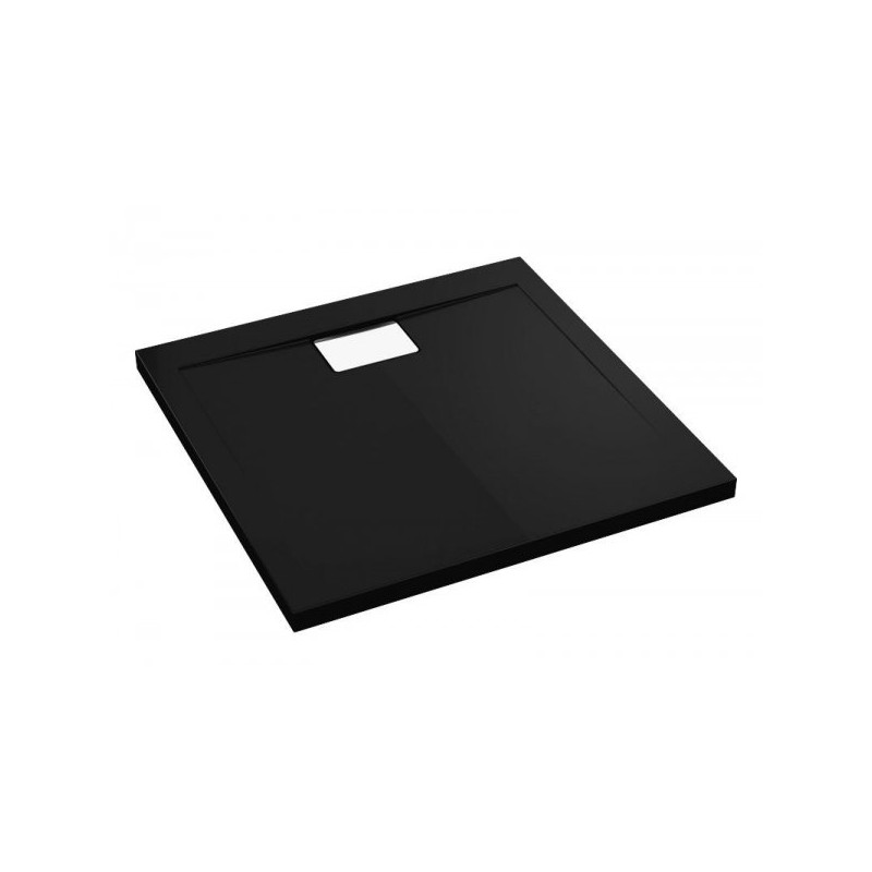 Elegancki Brodzik Vegar Czarny Połysk 80x80 ze Specjalną Powłoką Antybakteryjną