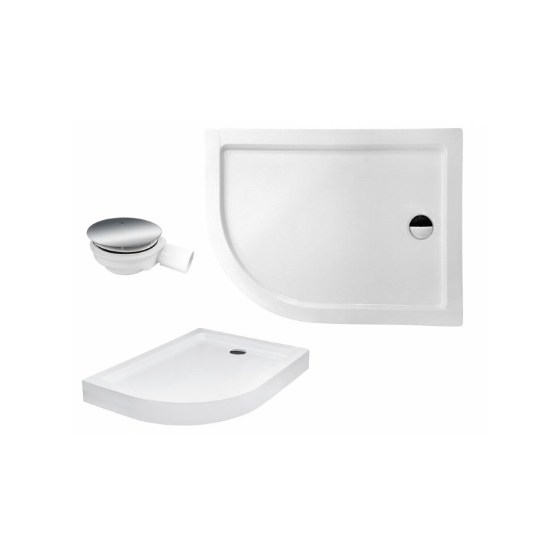 Narożny brodzik SATURN 120 P - Stylowy akryl sanitarny z obudową i poziomowaniem