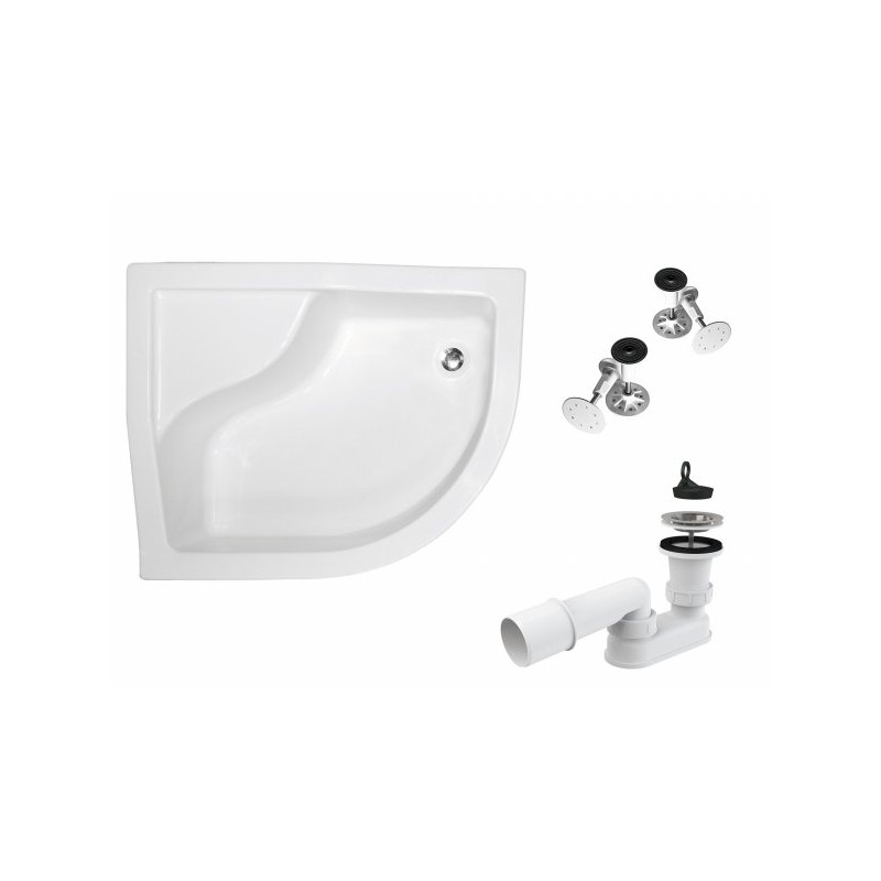 Praktyczny Brodzik Asymetryczny Lewy Biały z Siedziskiem - Komfort i Styl dla Twojej Łazienki