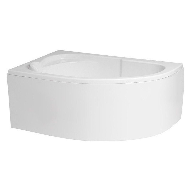 Polimat wanna asymetryczna Standard lewa 130x85 z syfonem i nóżkami