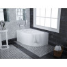 Ekskluzywna wanna narożna Lux 130x85 z Parawanem i Syfonem - Idealne Dopełnienie Łazienki