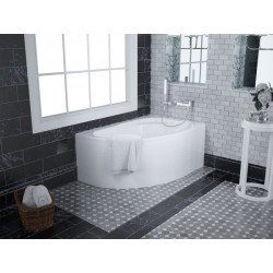 Wanna narożna akrylowa 130x85 z parawanem i syfonem – elegancja i funkcjonalność w jednym!