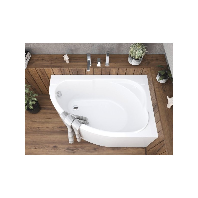 Wanna narożna akrylowa 130x85 z parawanem i syfonem – elegancja i funkcjonalność w jednym!