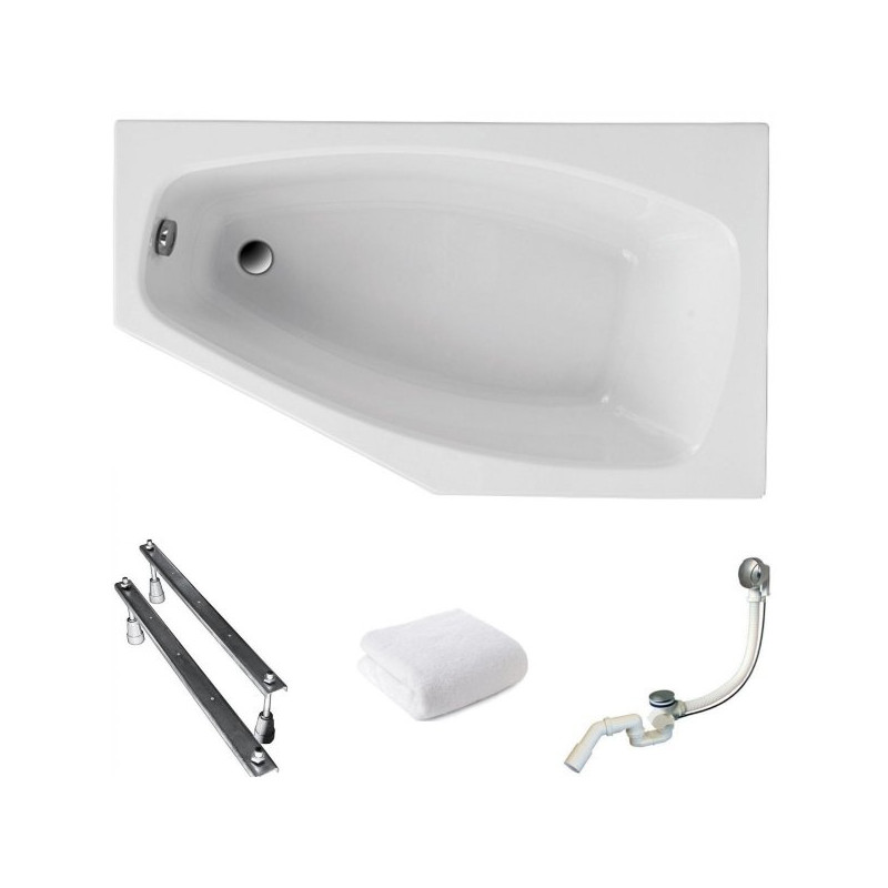 Ekskluzywna Wanna Narożna Marika 140x80 Prawa z Gratisowym Syfonem - Dynamiczny Design w Twojej Łazience!