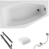 Nowoczesna Wanna Rogowa Marika 140x80 Lewa z Syfonem – Design i Komfort w Twojej Łazience