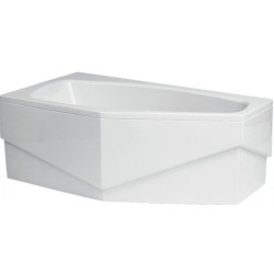 Wanna Asymetryczna Marika 140x80 Lewa – Nowoczesna Elegancja z Obudową i Syfonem