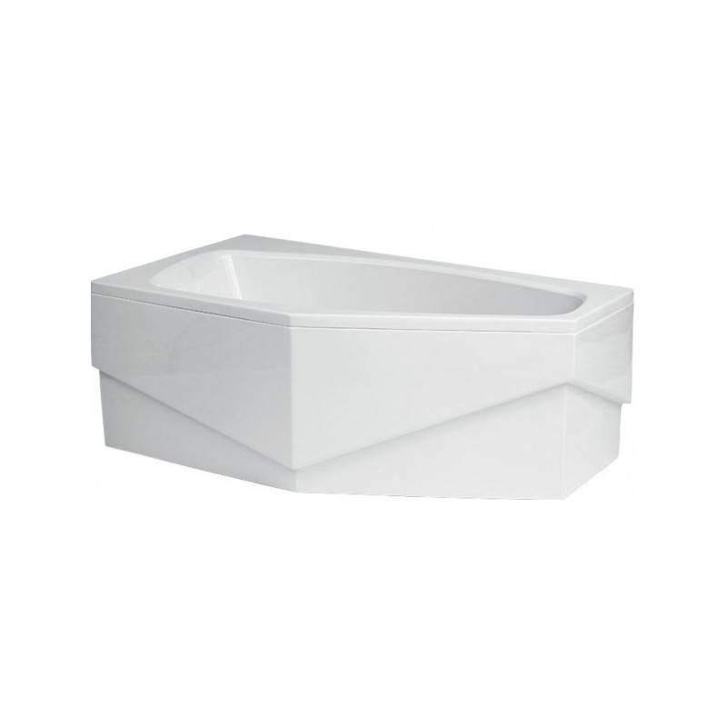 Wanna Asymetryczna Marika 140x80 Lewa – Nowoczesna Elegancja z Obudową i Syfonem