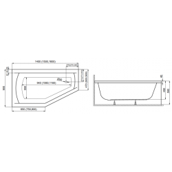 Wanna Selena 140x90 Lewa + Syfon - Luksus i Relaks dla Ciebie!