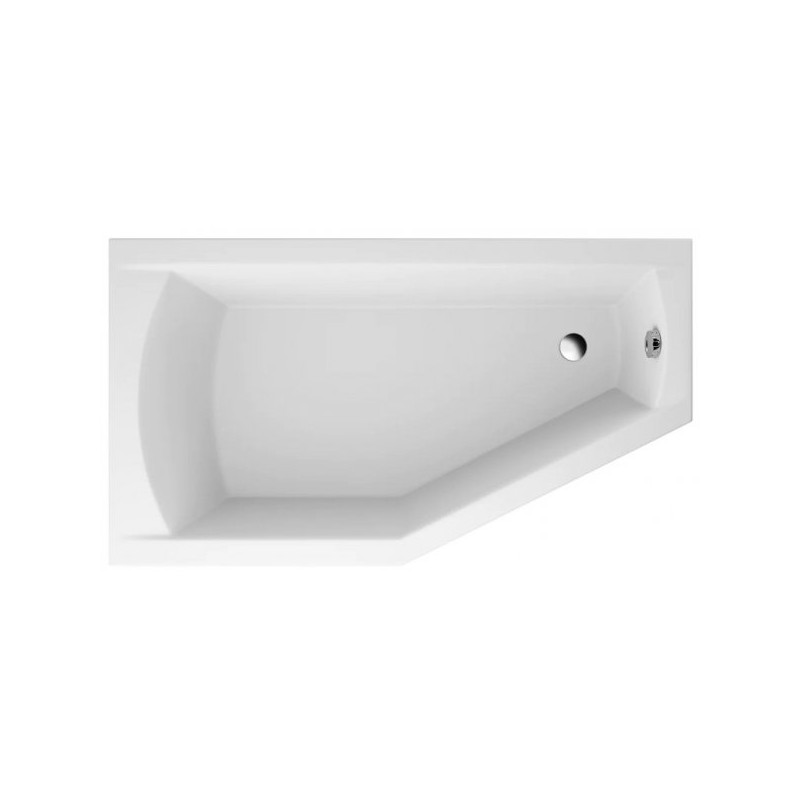SELENA Asymetryczna Wanna Narożna 140x90 Lewa z Syfonem i Stelażem