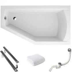 Luksusowa Wanna Asymetryczna SELENA 140x90 – Perfekcja Relaksu i Styl Twojej Łazienki!