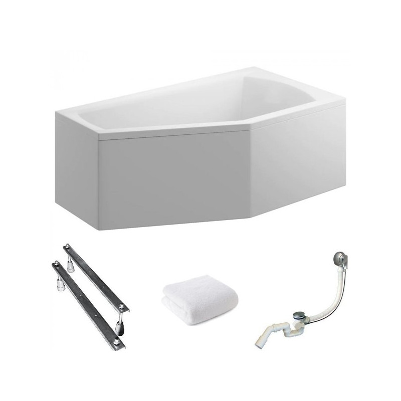 Ekskluzywna wanna narożna SELENA 140x90 z syfonem—Twoja oaza spokoju i elegancji!