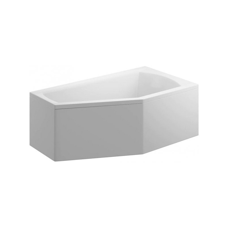 SELENA Asymetryczna Wanna 140x90 Prawa z Obudową i Syfonem - Relaksująca Kąpiel w Zestawie