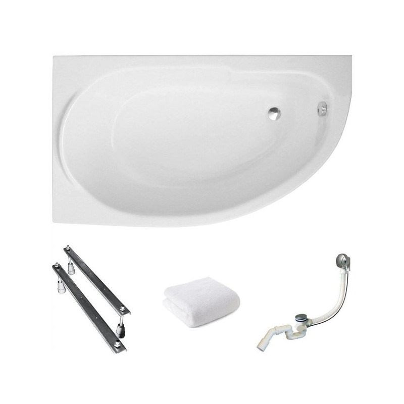 Luksusowa wanna narożna Miki 145x85 lewa - komfort i elegancja na każdy dzień!