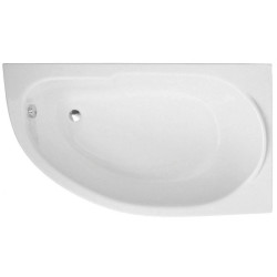 Wanna Asymetryczna Polimat Miki 145x85, Prawa, Kompletny Zestaw: Obudowa + Syfon