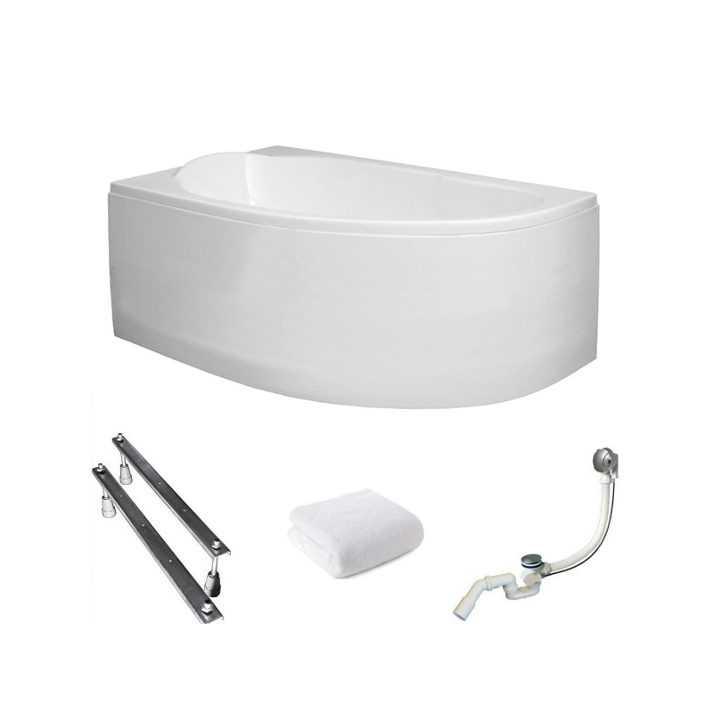 Perfekcyjna Wanna Miki 145x85 z Elegancką Białą Obudową - Komfort Codziennych Kąpieli!