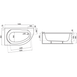 Perfekcyjna Wanna Miki 145x85 z Elegancką Białą Obudową - Komfort Codziennych Kąpieli!