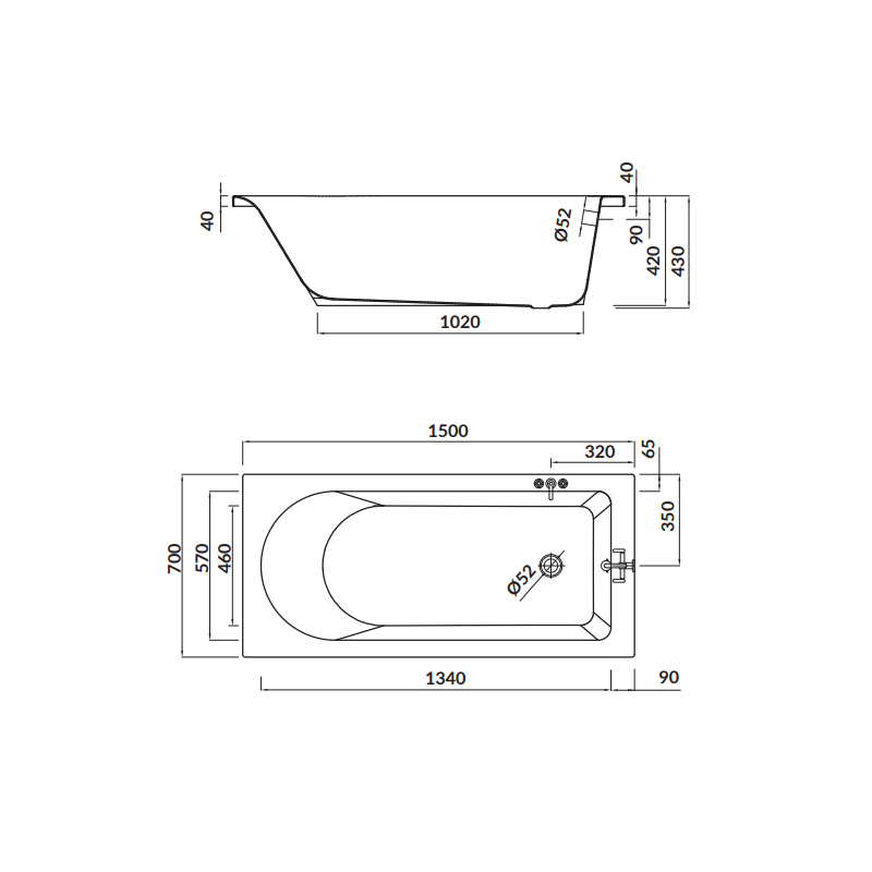 Stylowy Komfort: Wanna Cersanit Flavia Akrylowa 150x70 + Akcesoria GRATIS