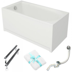 Flavia 150x70 - Elegancka Wanna Akrylowa Cersanit Komplet z Szykiem i Wygodą