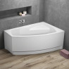 Stylowa wanna narożna Frida 150x90 prawa z kompletem - elegancja i wytrzymałość w jednym