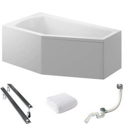 Wanna narożna Selena 150x90 Lewa z Obudową i Syfonem - Relaks i Styl w Twojej Łazience