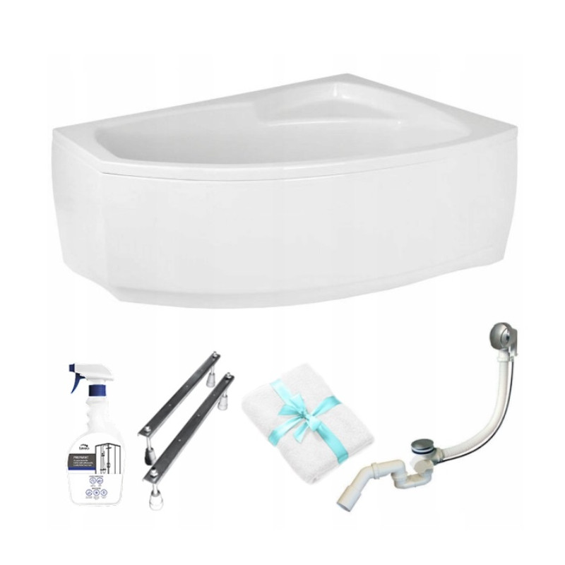 Selena Asymetryczna Wanna 150x90 z Obudową i Syfonem - Luksus Relaksu w Twojej Łazience