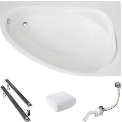 Wanna narożna Polimat Marea 150x100 z syfonem – elegancja i funkcjonalność dla Twojej łazienki