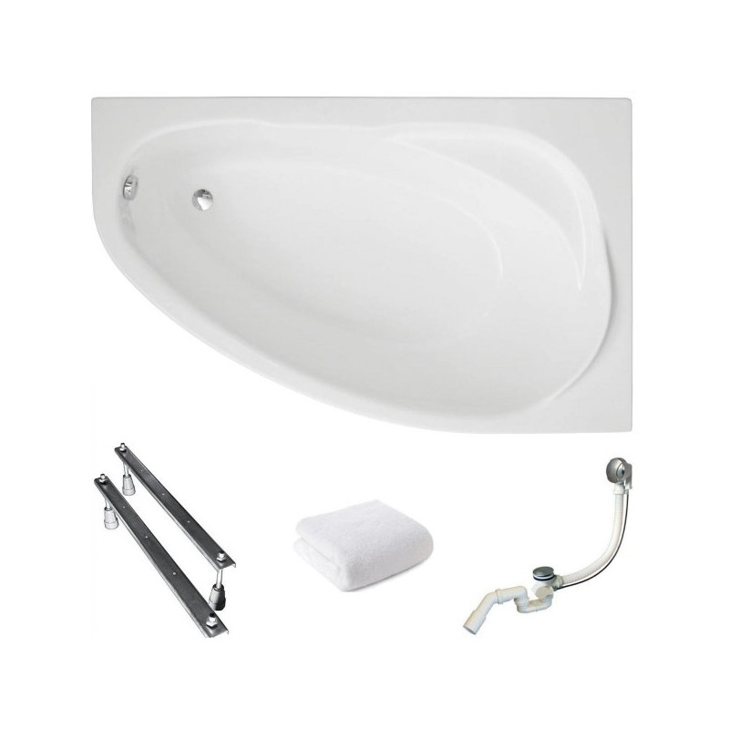 Wanna narożna Polimat Marea 150x100 z syfonem – elegancja i funkcjonalność dla Twojej łazienki