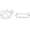 Polimat Marea Elegance - Asymetryczna Wanna Lewa 150x100cm z Syfonem dla Twojego Komfortu