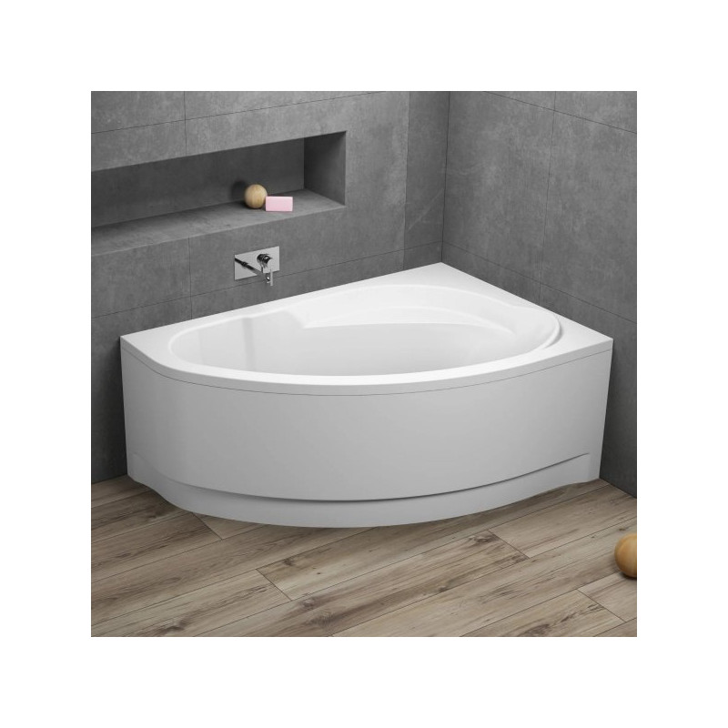 Elegancka wanna narożna Marea 150x100 cm z obudową i syfonem - luksus w Twojej łazience!