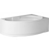 Ekskluzywna wanna narożna Marea 150x100 cm z białą obudową i automatycznym syfonem