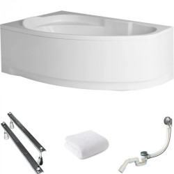 Polimat Marea Wanna Narożna 150x100 Lewa z Syfonem - Komfort w Każdej Łazience!