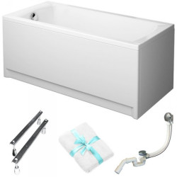 Cersanit Korat 150x70 - Wanna Akrylowa Premium z Obudową i Syfonem + Ręcznik Gratis