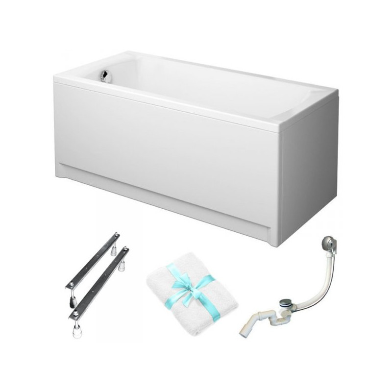 Cersanit Korat 150x70 - Wanna Akrylowa Premium z Obudową i Syfonem + Ręcznik Gratis