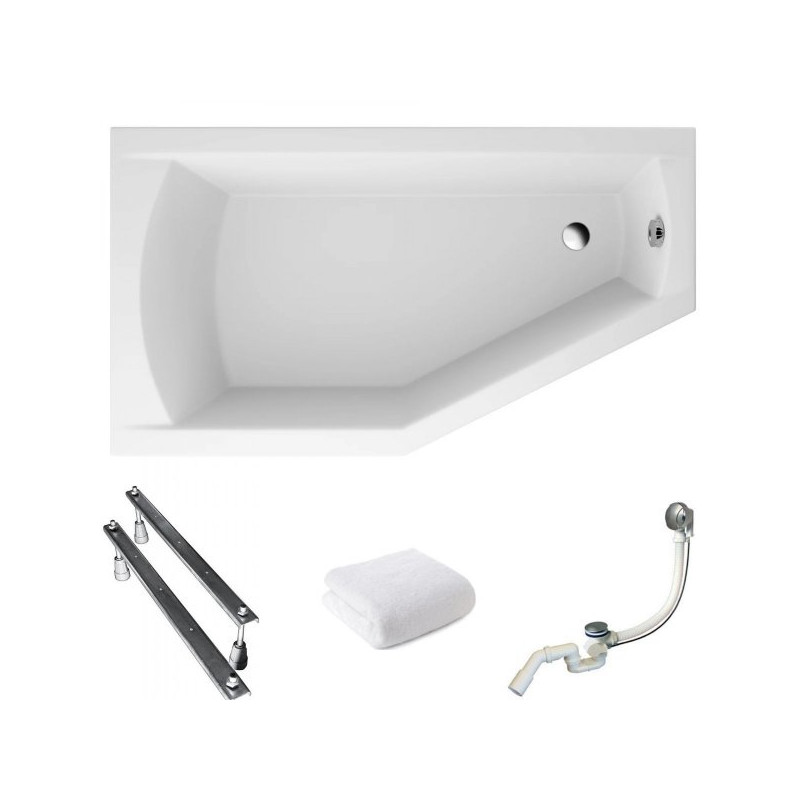 Wanna SELENA 160x90 Lewa Asymetryczna - Luksus i Relaks w Twojej Łazience