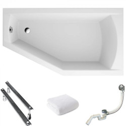 Elegancka Wanna Asymetryczna Selena 160x90 Prawa z Akrylową Powłoką - Twoje Spa w Domu!