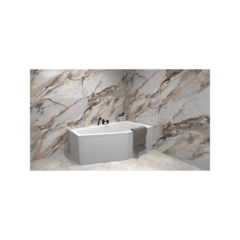 Elegancka Wanna Asymetryczna Selena 160x90 Prawa z Akrylową Powłoką - Twoje Spa w Domu!