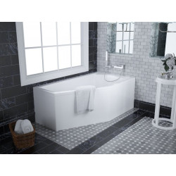 Elegancka Wanna Asymetryczna Selena 160x90 Prawa z Akrylową Powłoką - Twoje Spa w Domu!