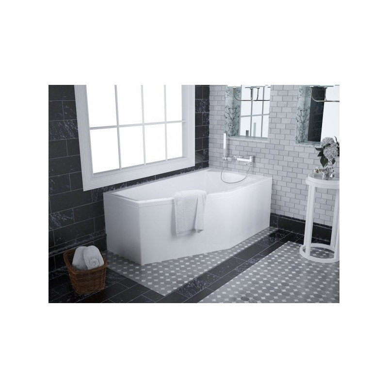 Elegancka Wanna Asymetryczna Selena 160x90 Prawa z Akrylową Powłoką - Twoje Spa w Domu!