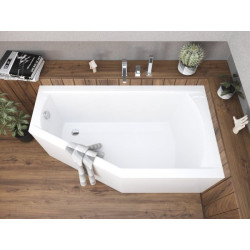 Elegancka Wanna Asymetryczna Selena 160x90 Prawa z Akrylową Powłoką - Twoje Spa w Domu!