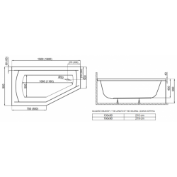 Elegancka Wanna Asymetryczna Selena 160x90 Prawa z Akrylową Powłoką - Twoje Spa w Domu!