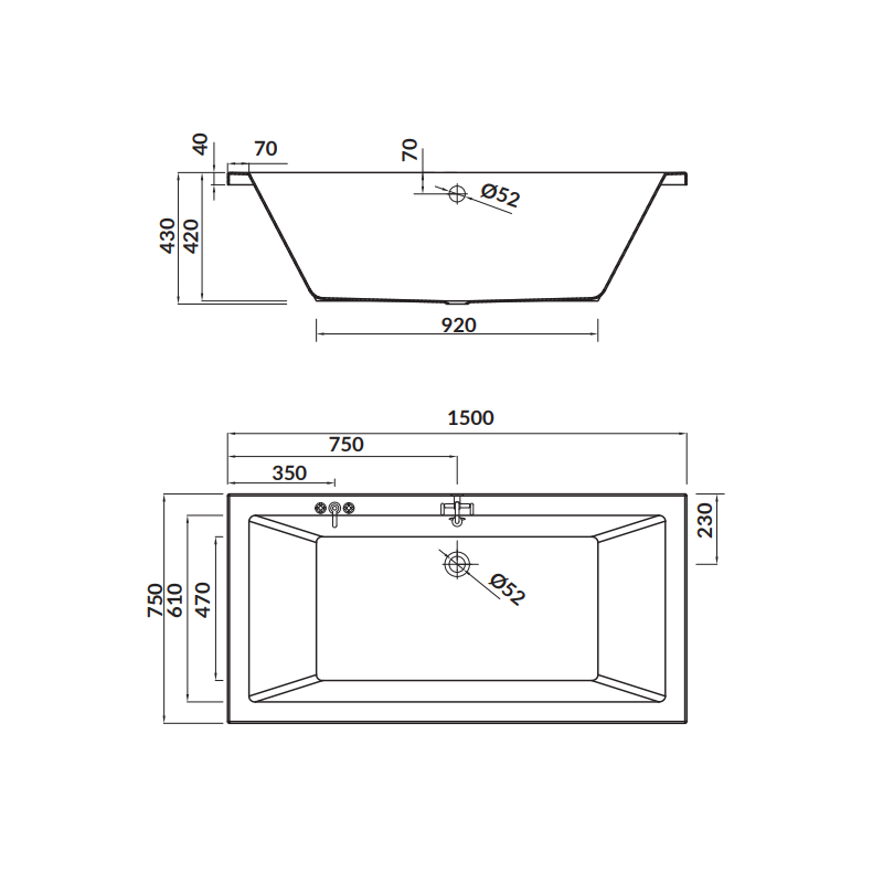 Elegancka Wanna Cersanit Intro 150x75 z Obudową i Syfonem - Komfort w Twojej Łazience