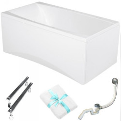 Luksusowa wanna Cersanit Virgo 150x75 - elegancja i komfort z akrylu, syfon w zestawie!