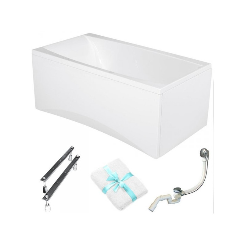 Luksusowa wanna Cersanit Virgo 150x75 - elegancja i komfort z akrylu, syfon w zestawie!