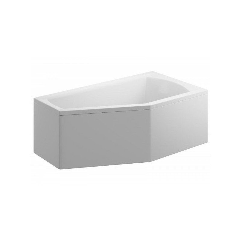 Asymetryczna Wanna Selena 160x90 Prawa z Obudową i Syfonem - Nowoczesny Styl Polimat