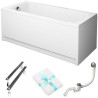 Cersanit Korat 160x70: Elegancka wanna akrylowa z kompletem - obudowa, syfon, nóżki, ręcznik gratis